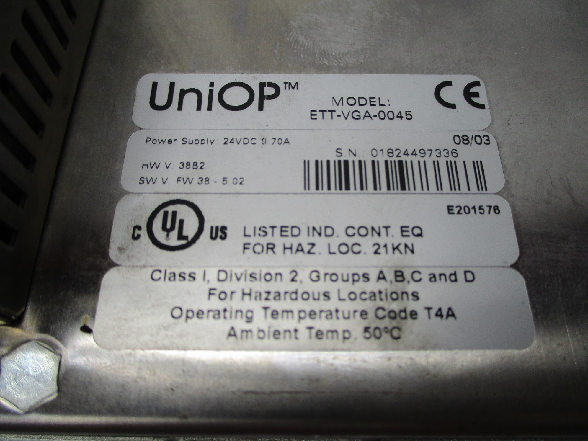 UNIOP ETT-VGA-0045 UNMP