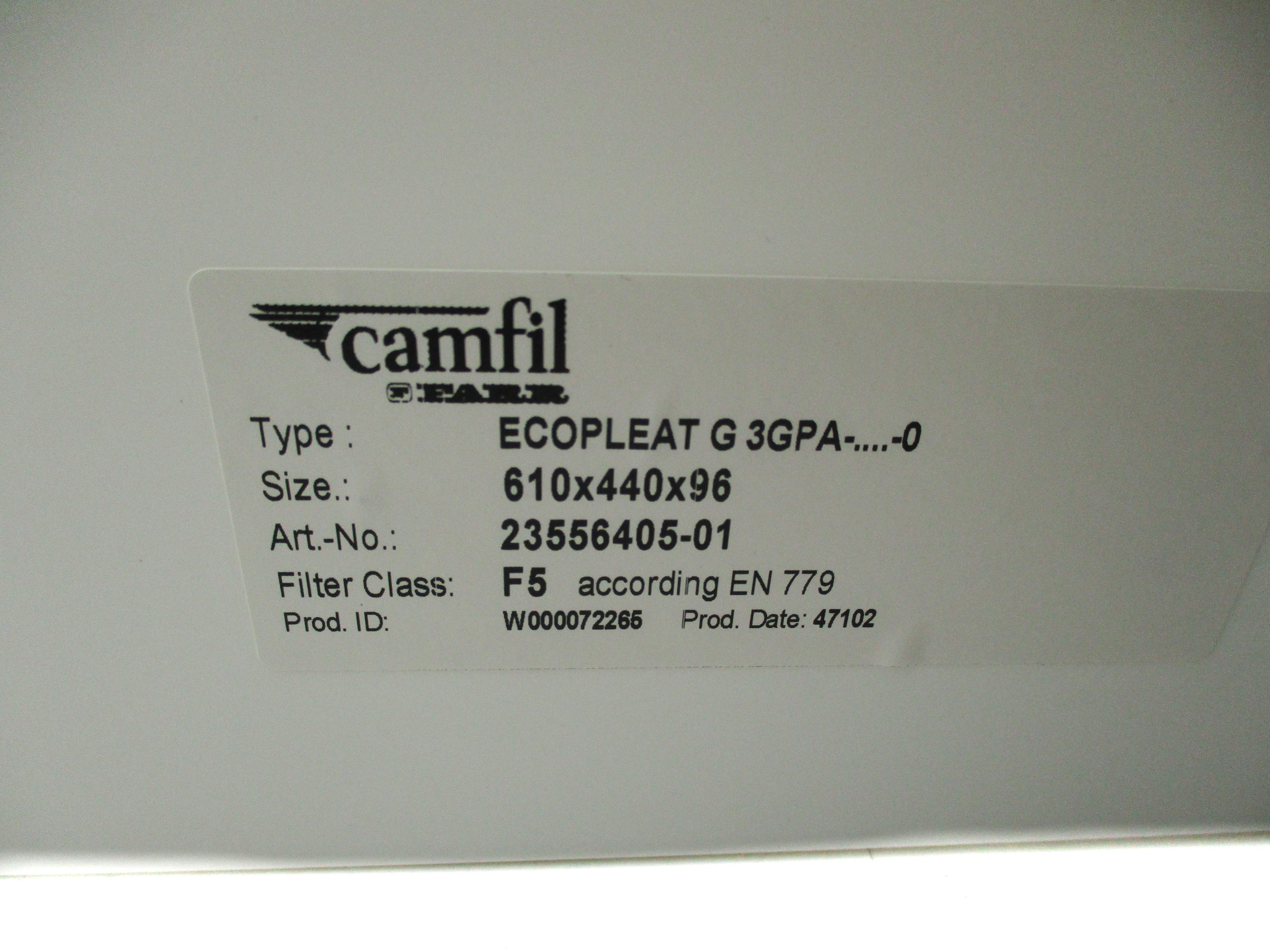 CAMFIL FARR 23556405-01 3GPA 610x440x96-F5-0 NSMP