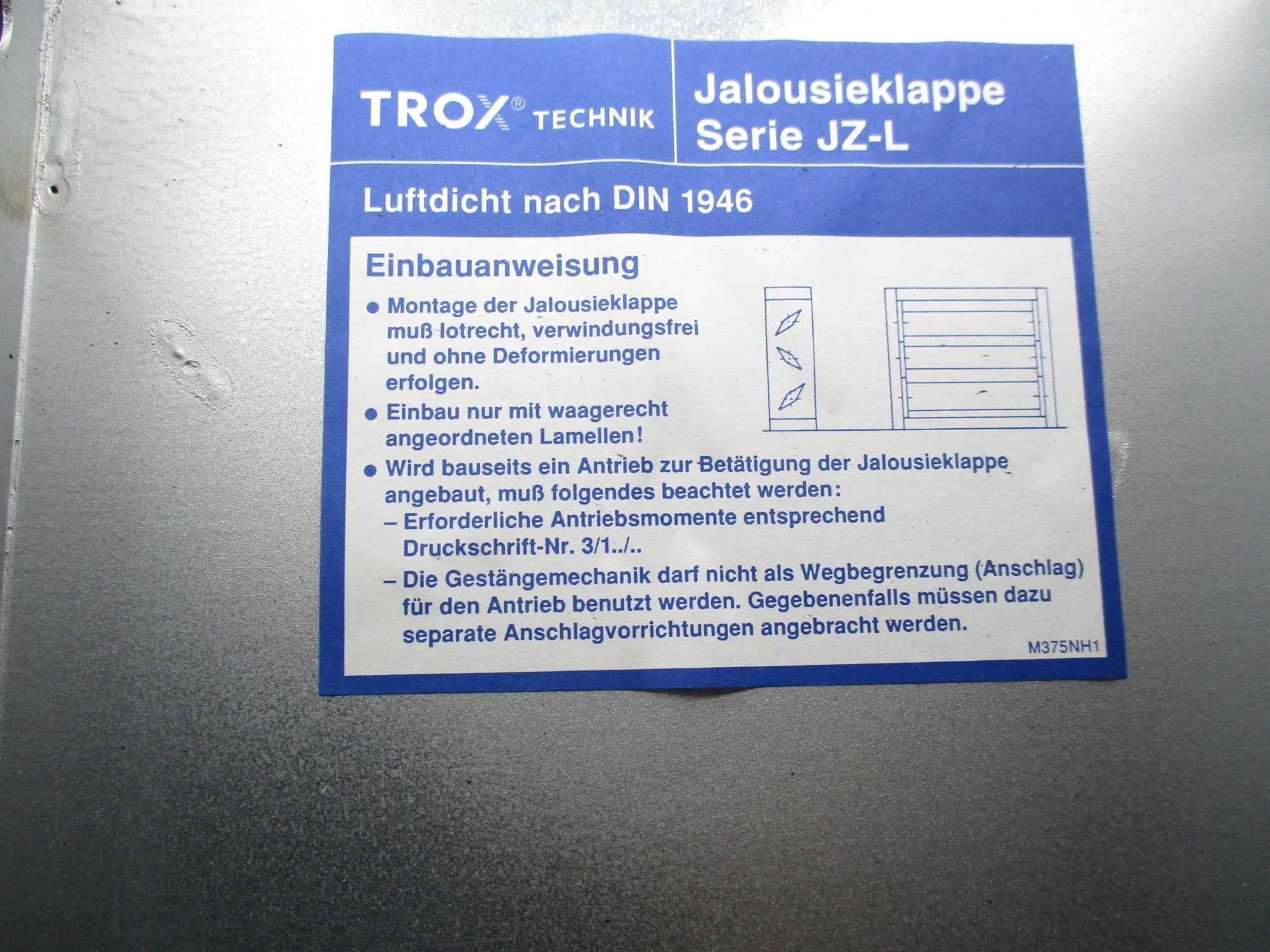 TROX TECHNIK JZ-L R-M/M-R 800x800x180xmm NSNP