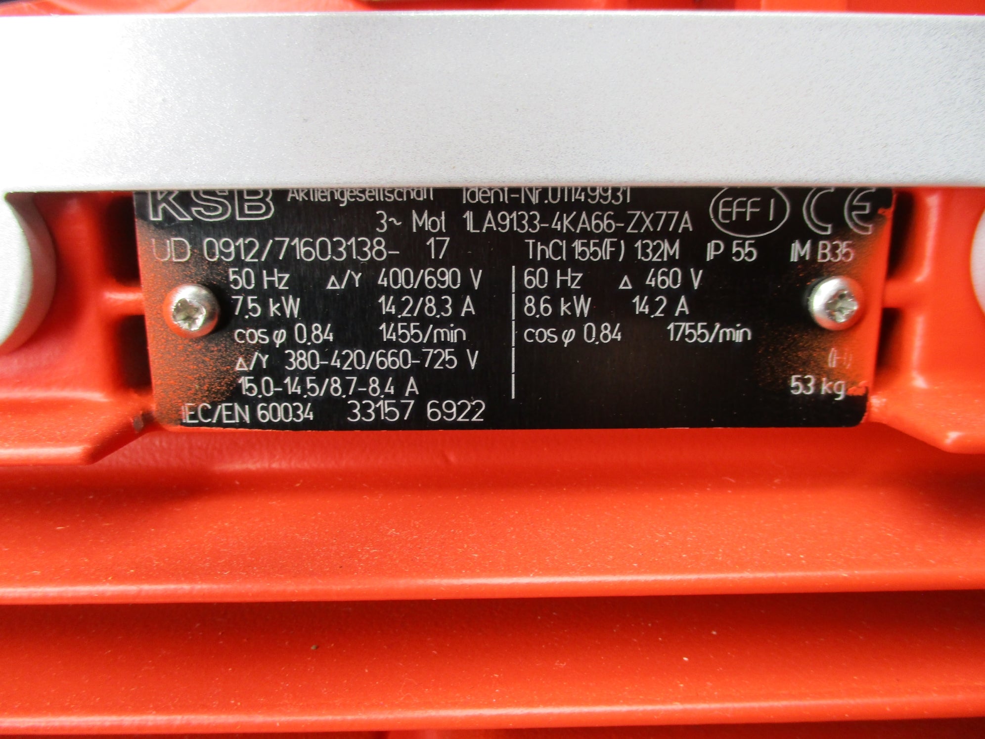 KSB ETALINE GN11 80-210/754 5007K50AH0SI4 NSNP