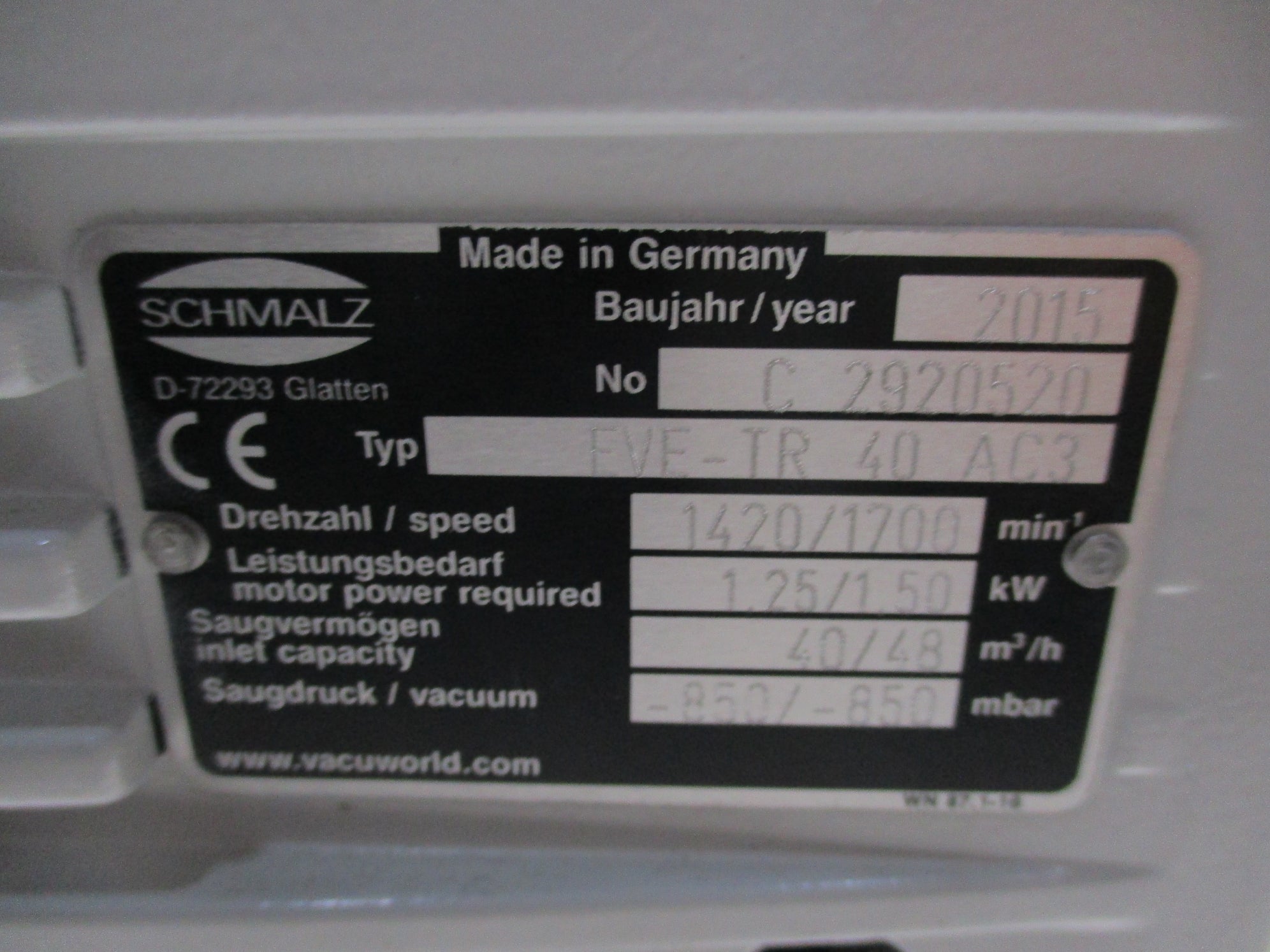 SCHMALZ EVE-TR 40 AC3 NSNP