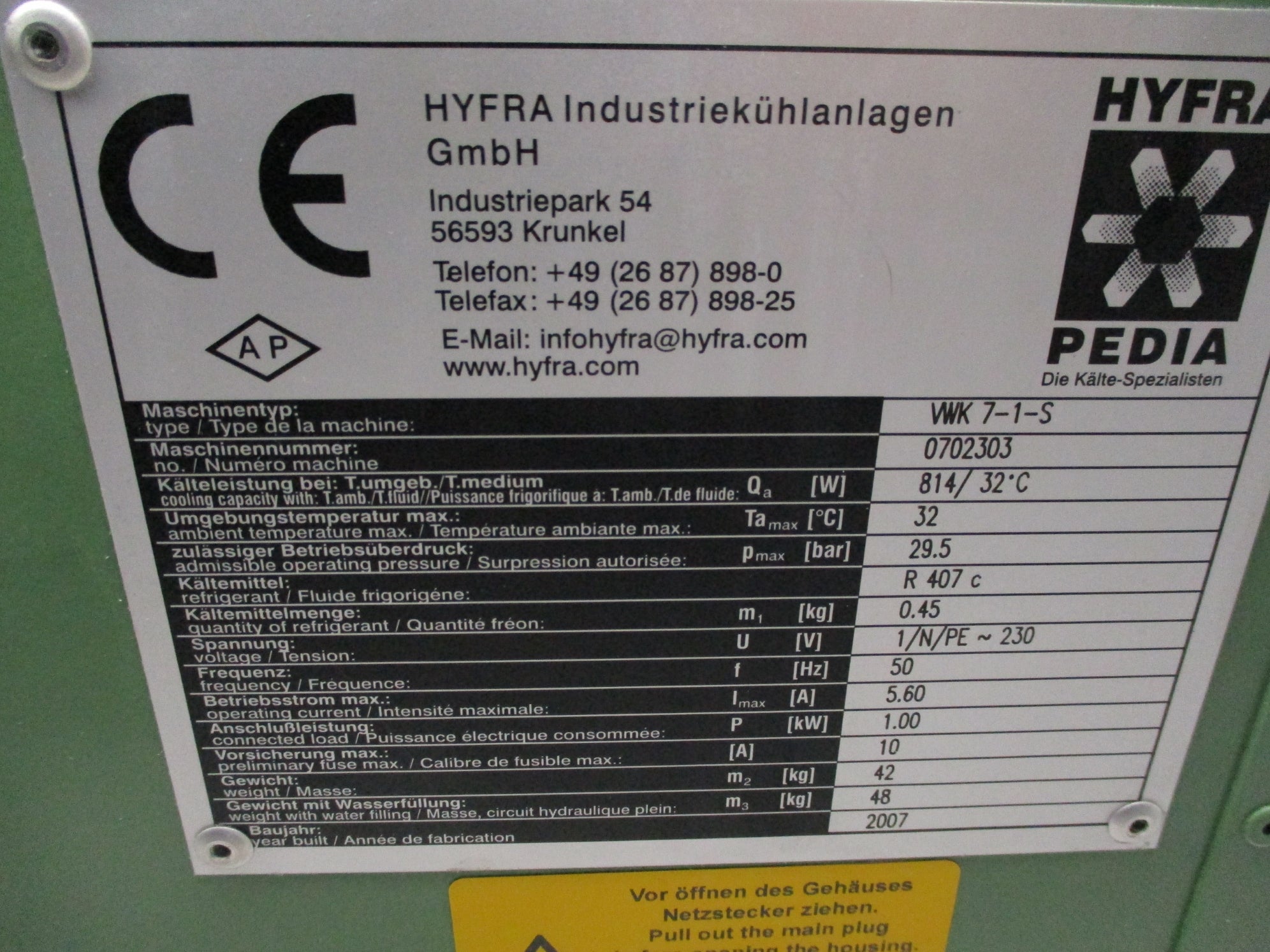 HYFRA VWK 7-1-S NSNP