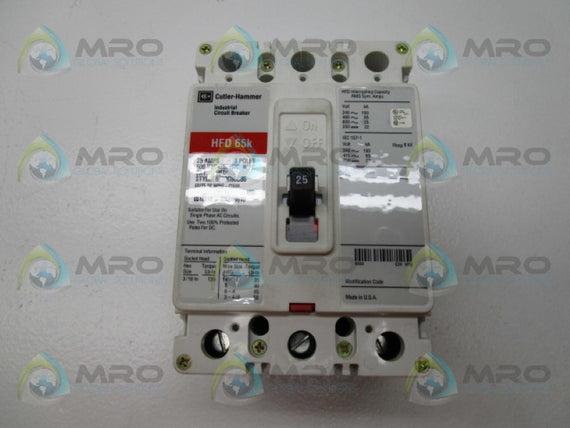 CUTLER HAMMER HFD3025 CIRCUIT BREAKER 25A 600VAC * NEW IN BOX *