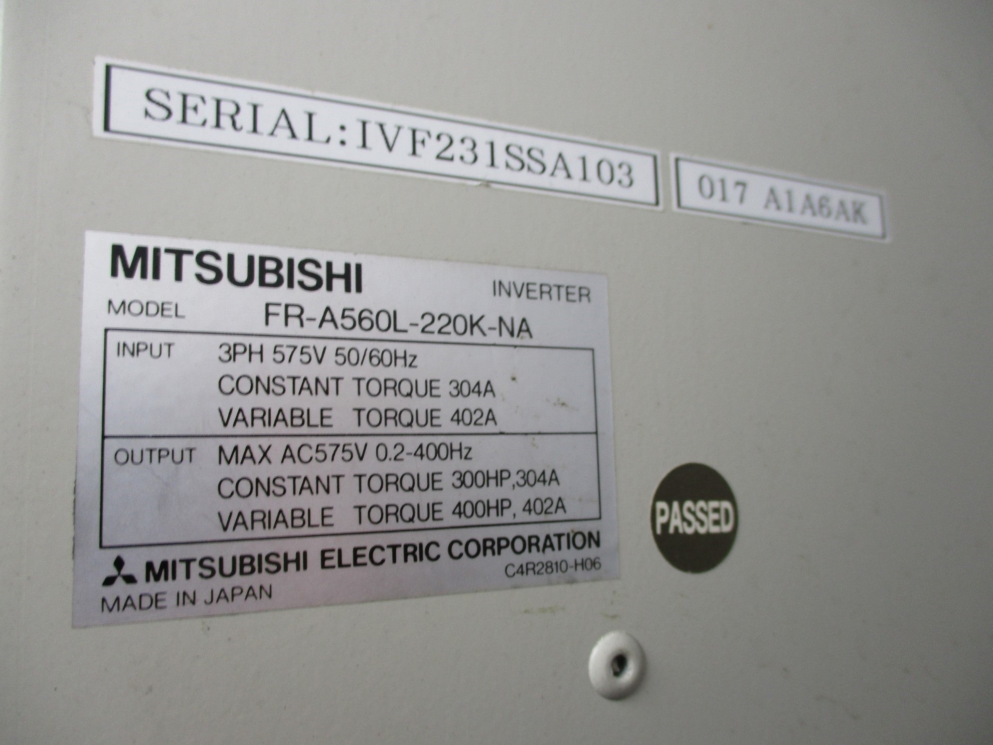 MITSUBISHI FR-A560L-220K-NA UNMP