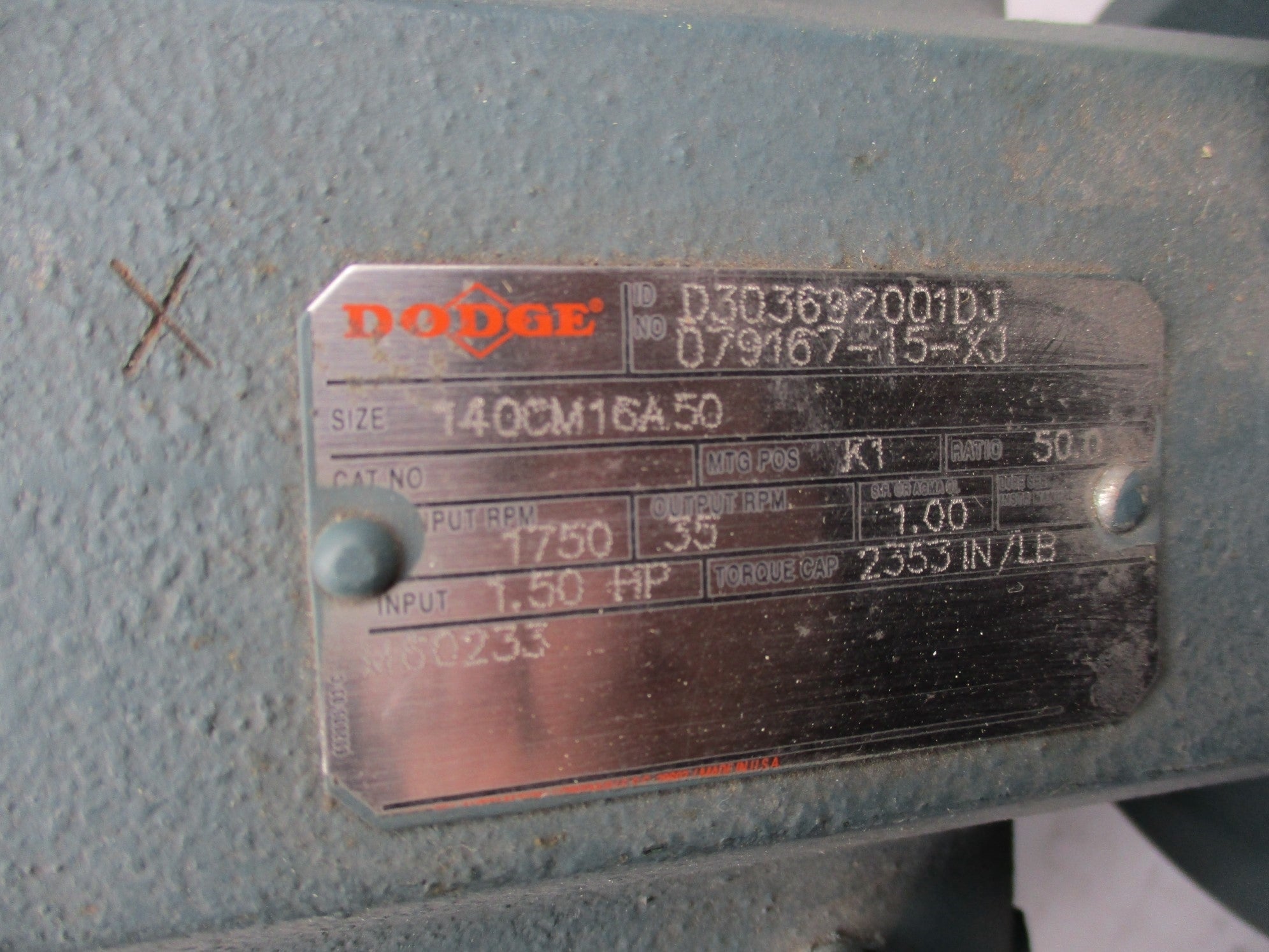 DODGE 079167-15-XJ 140CM16A50 NSNP