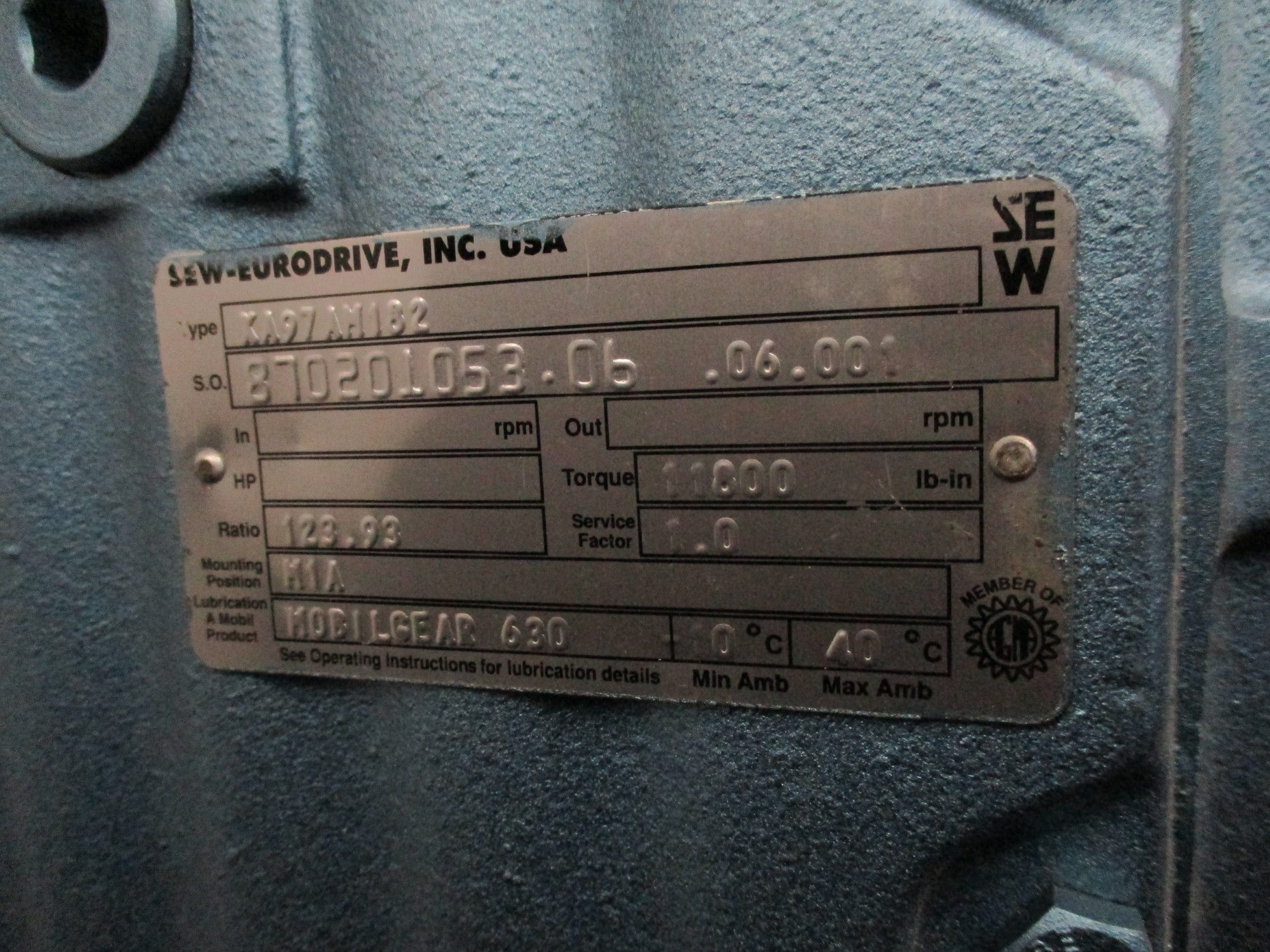 SEW-EURODRIVE KA97AM182 NSNP