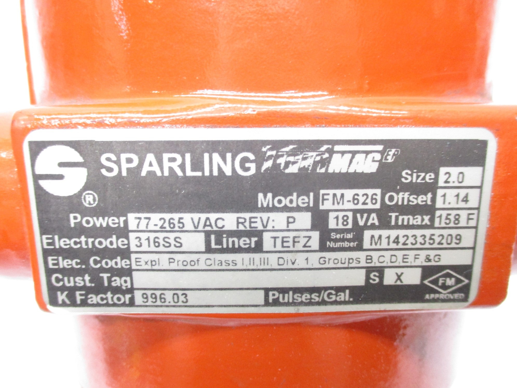 SPARLING TIGERMAG FM-626 2.0" NSNP