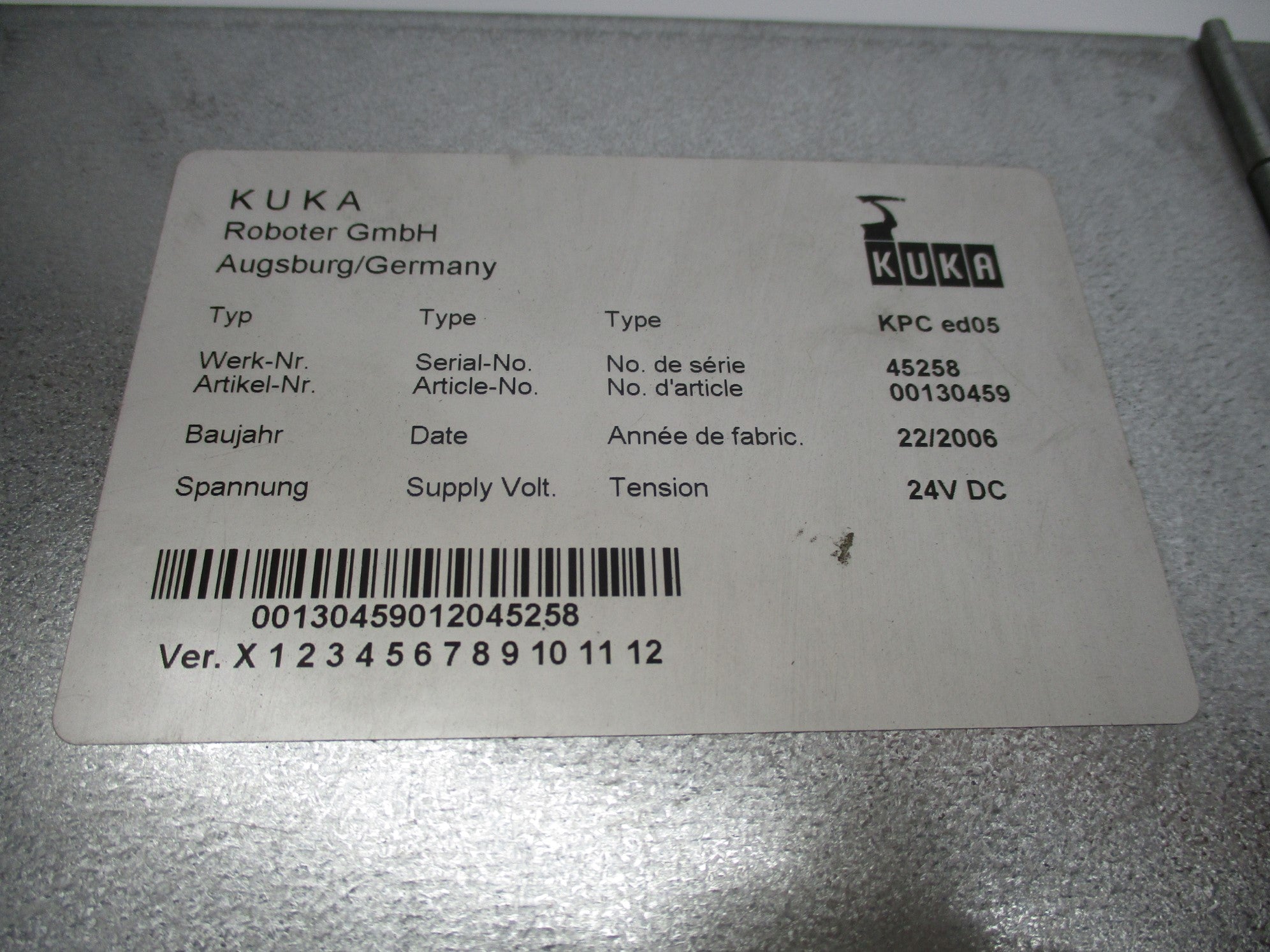 KUKA KPC ED05 (AS PICTURED) UNMP