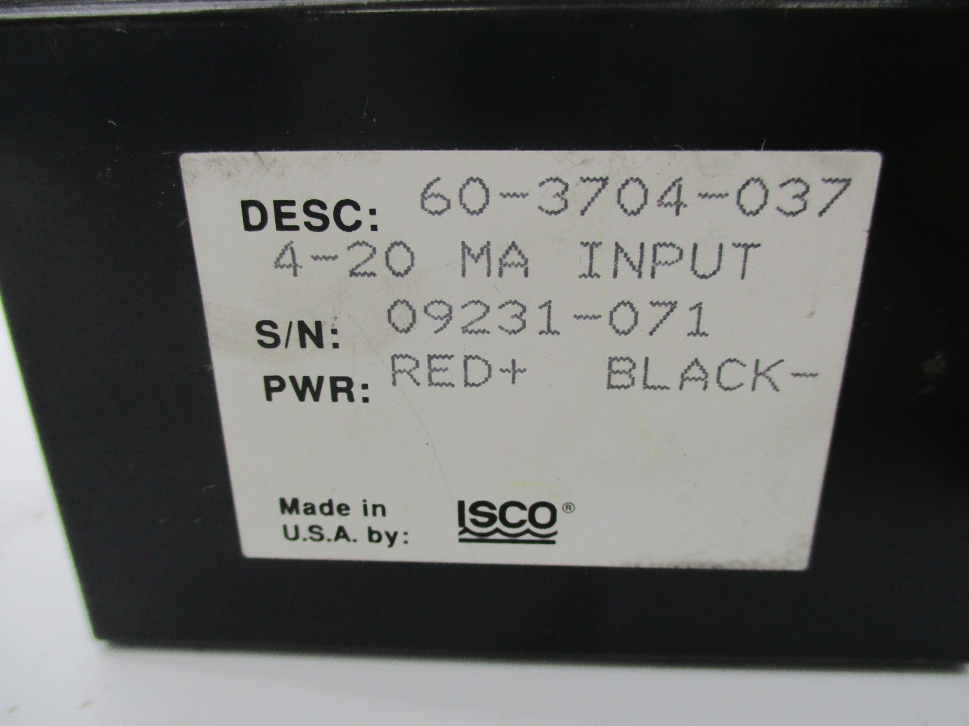 ISCO 60-3704-037 UNMP