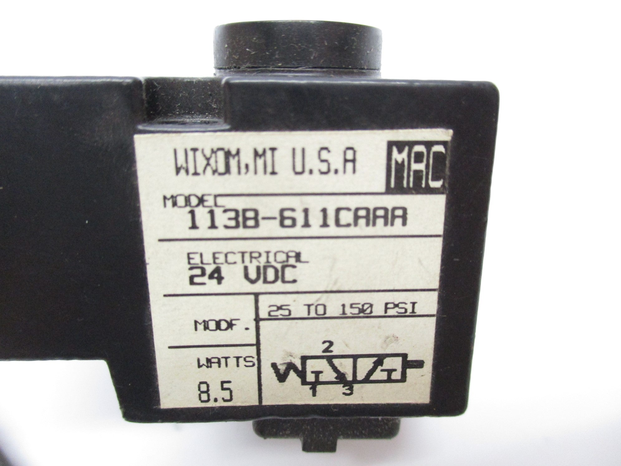 MAC 113B-611CAAA 24VDC 25-150PSI UNMP