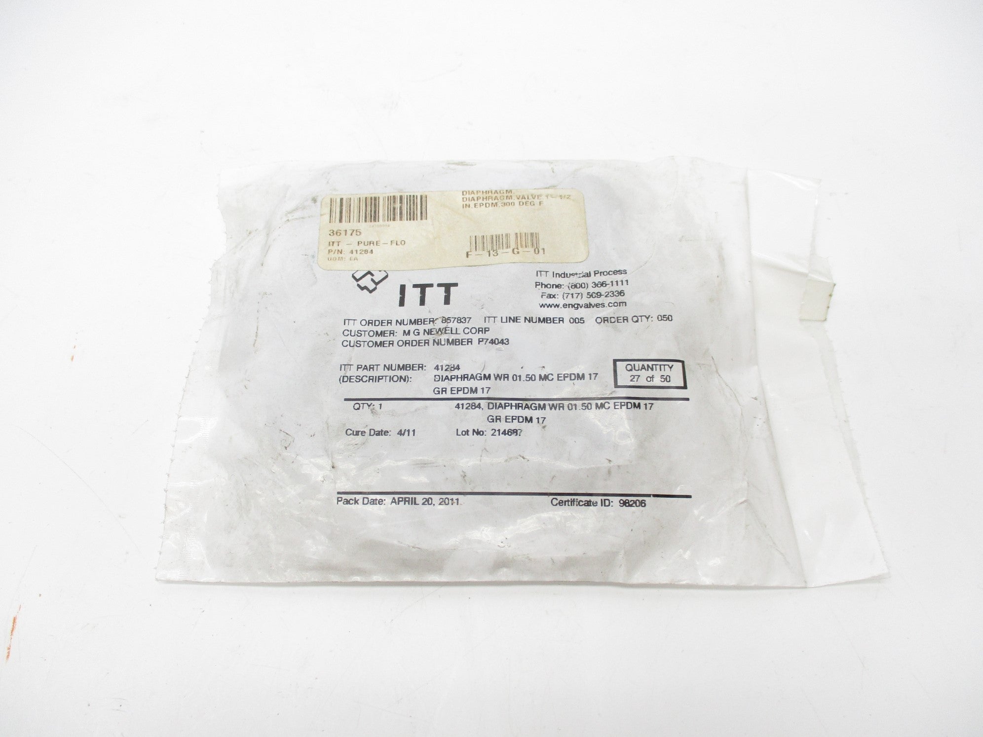 ITT 41284 WR01.50MCEPDM17 NSMP