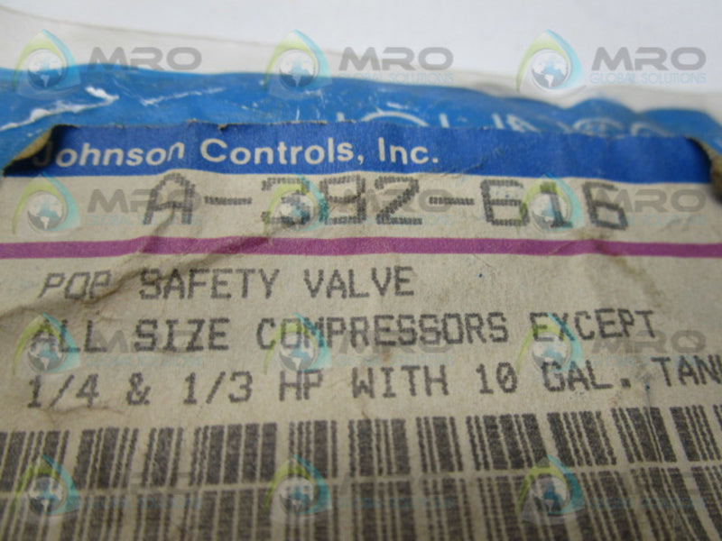 JOHNOSON CONRTOL A-382-616 SAFETY VALVE  NSMP