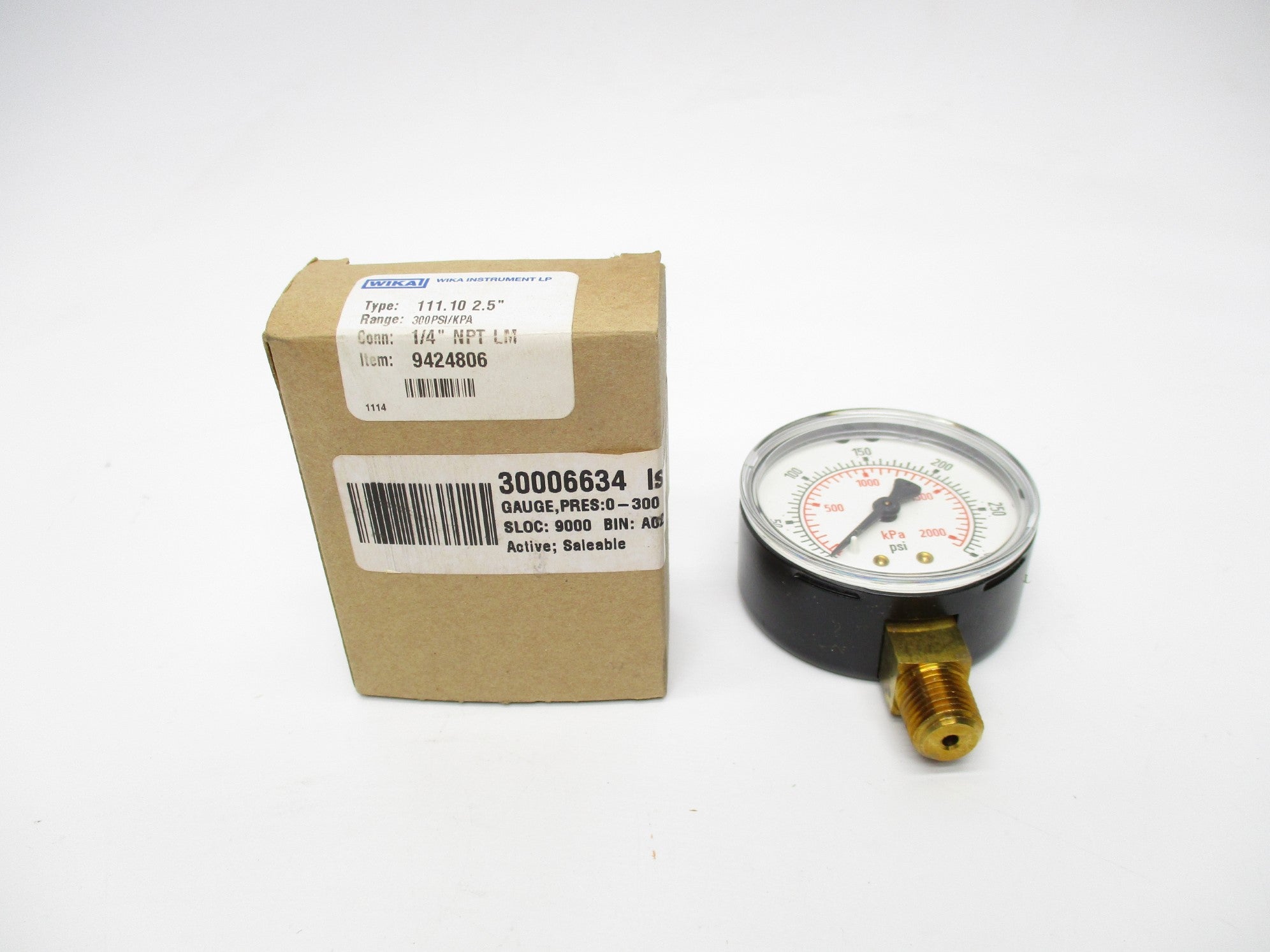 WIKA 111.102.5" 9424806 300PSI NSMP