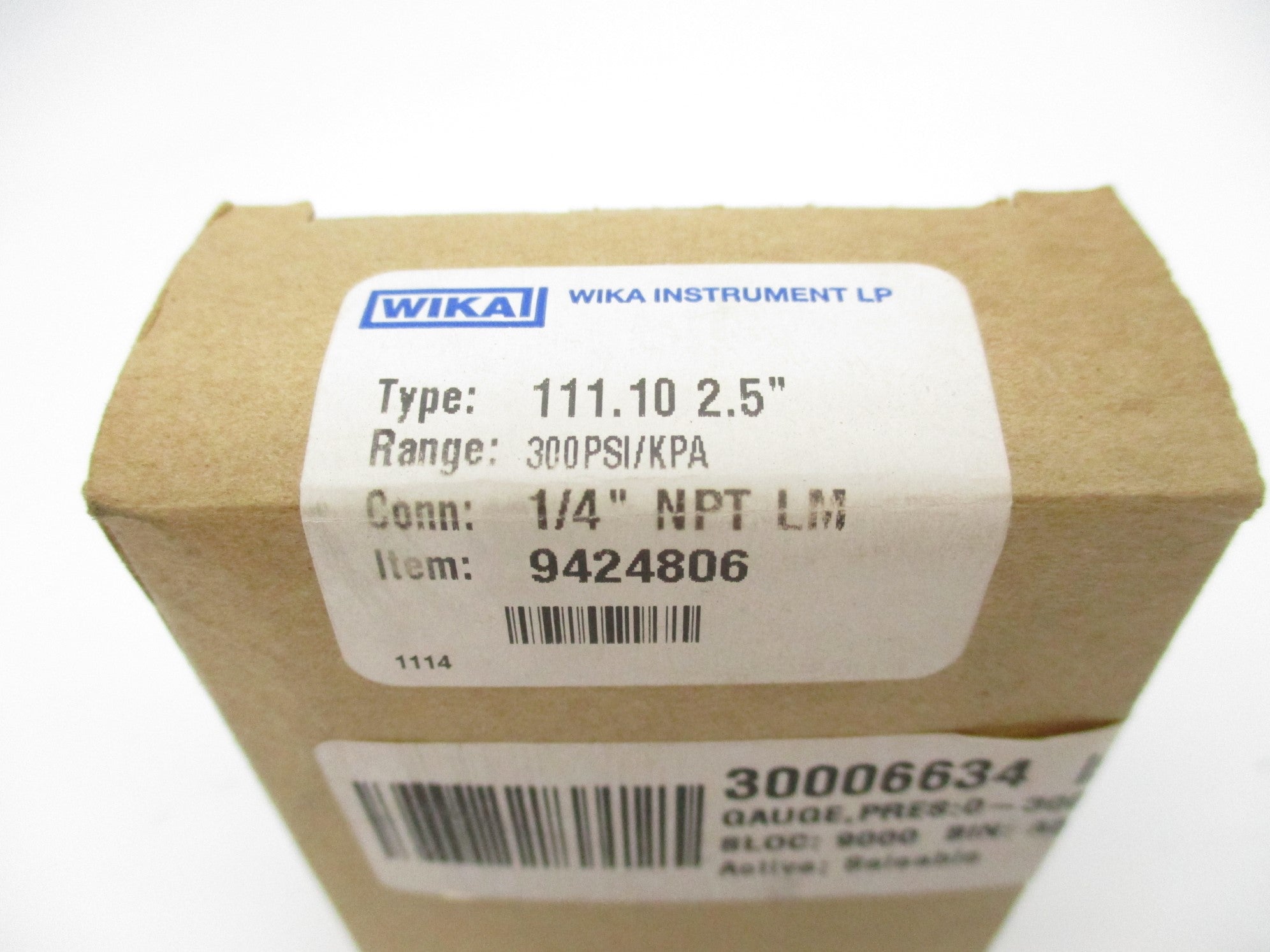 WIKA 111.102.5" 9424806 300PSI NSMP