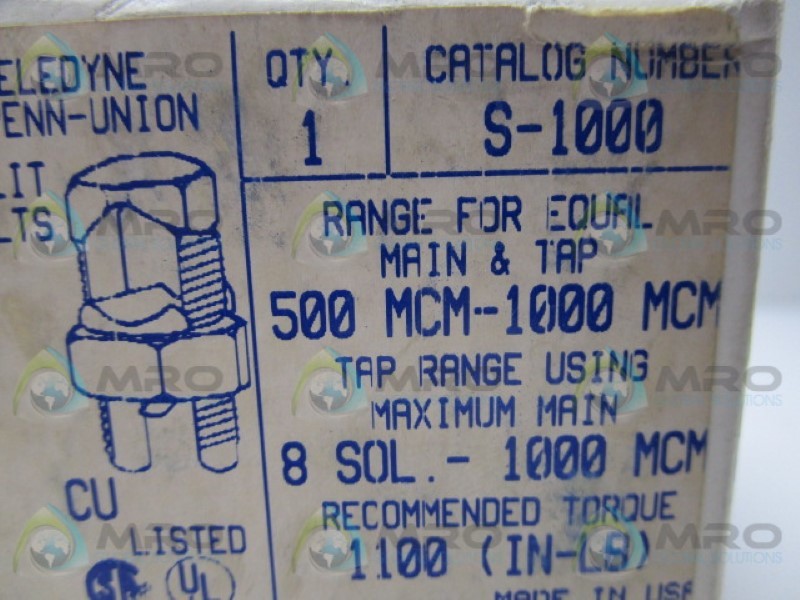 TELEDYNE S-1000 SPLIT BOLT  NSMP