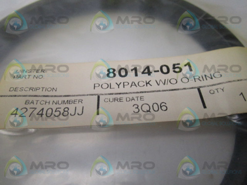 INDUSTRIAL MRO 8014-051 POLYPACK W/O O-RING * NEW IN FACTORY BAG *
