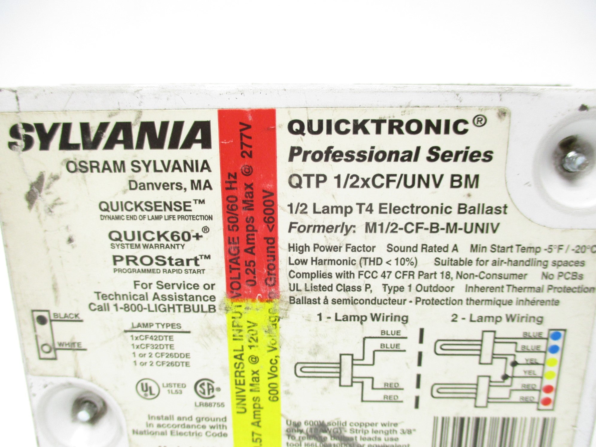 SYLVANIA QTP1/2XCF/UNV-BM (AS PICTURED) NSNP