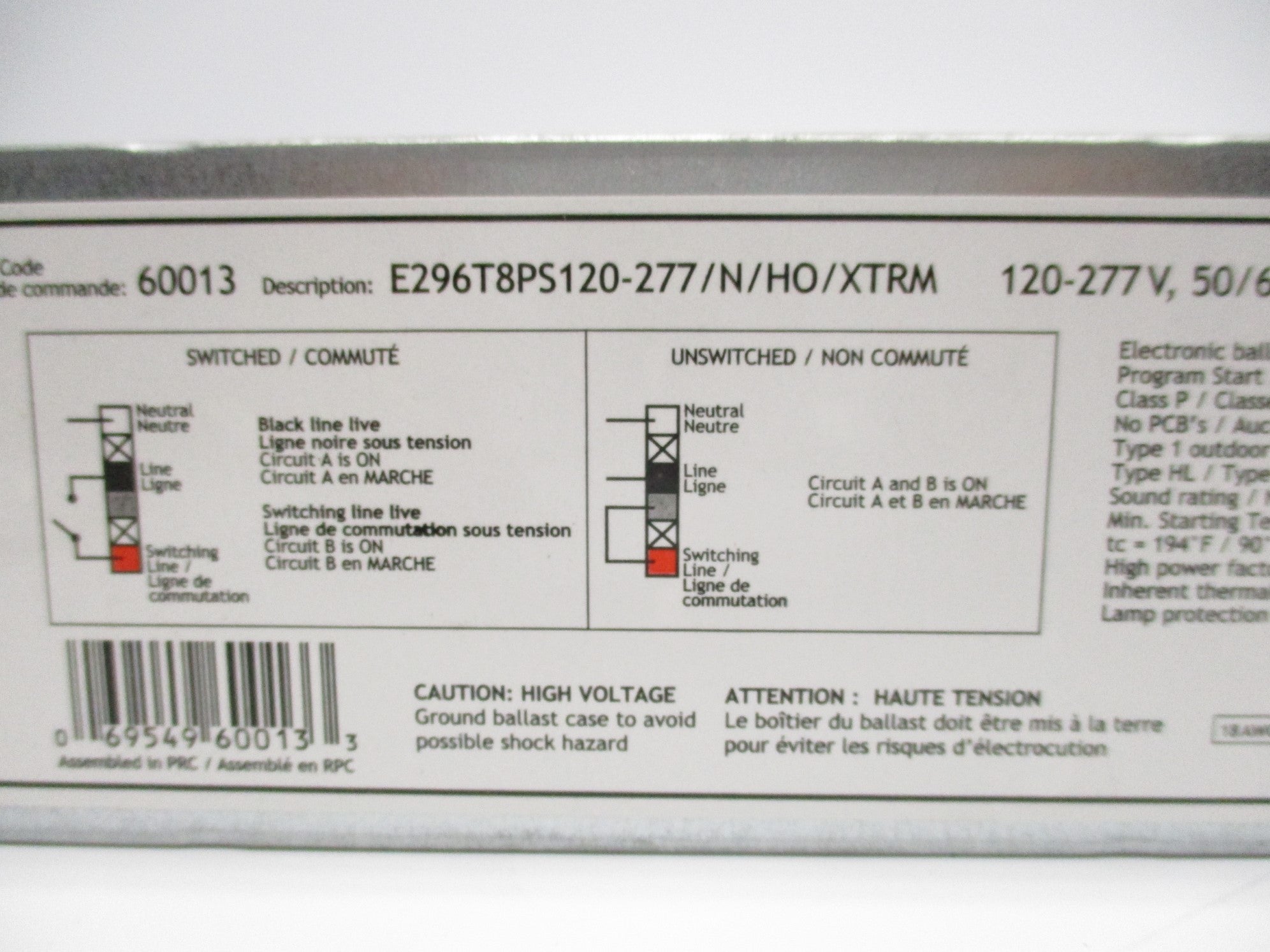 STANDARD E296T8PS120-277/N/HO/XTRM NSNP