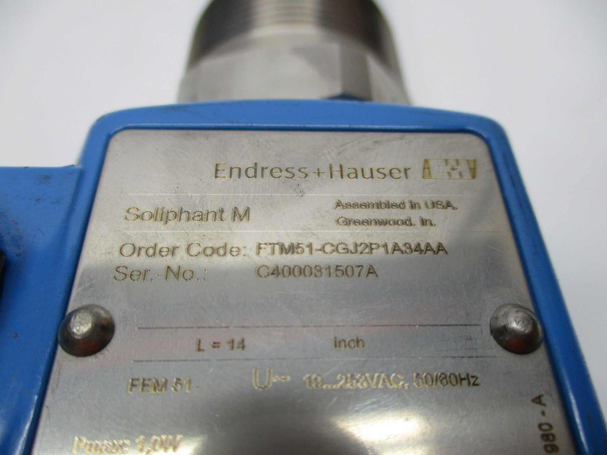 ENDRESS+HAUSER FTM51-CGJ2P1A34AA NSNP