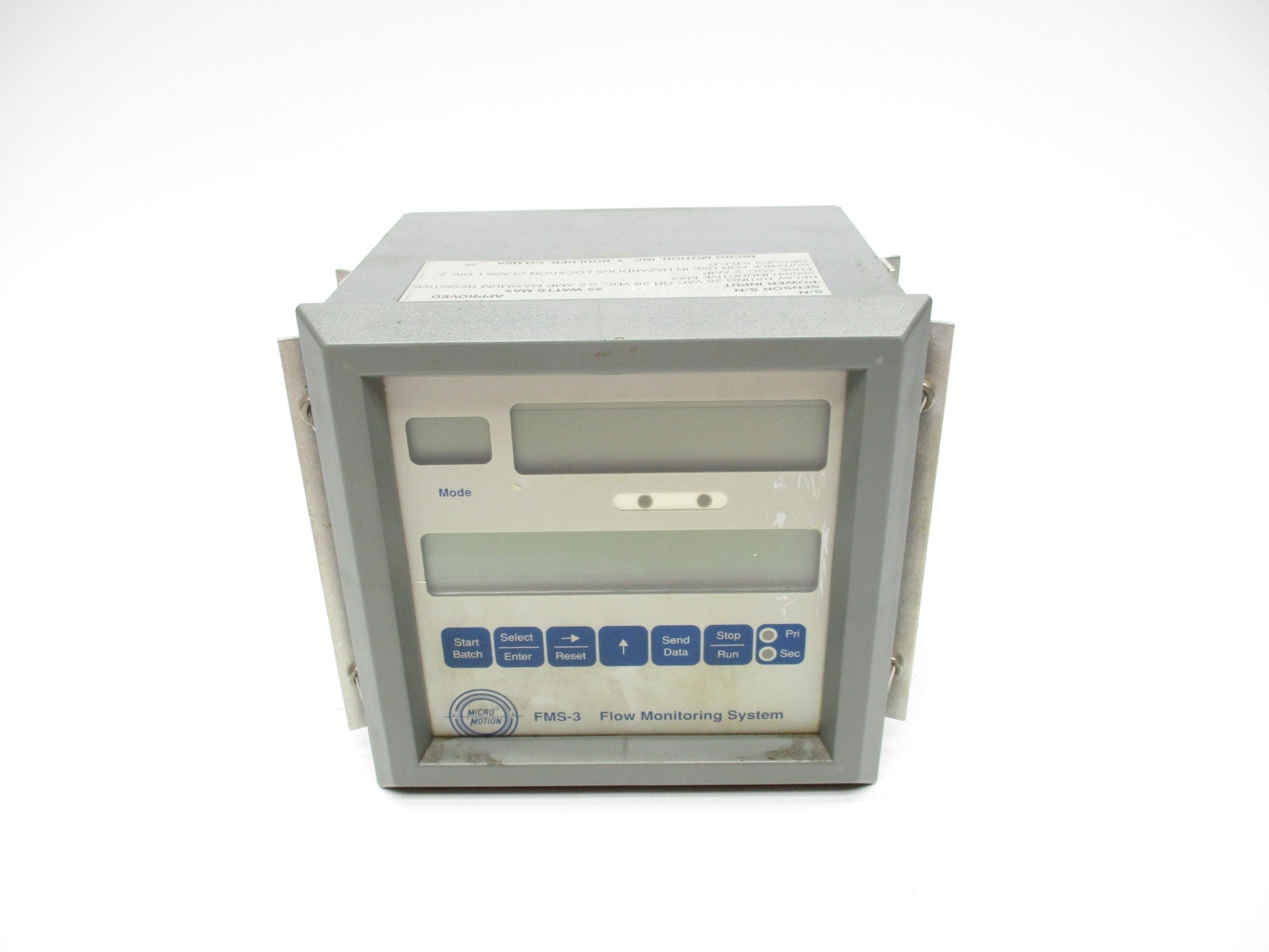 MICRO MOTION FMS-3-VDC-NA-J-C UNMP