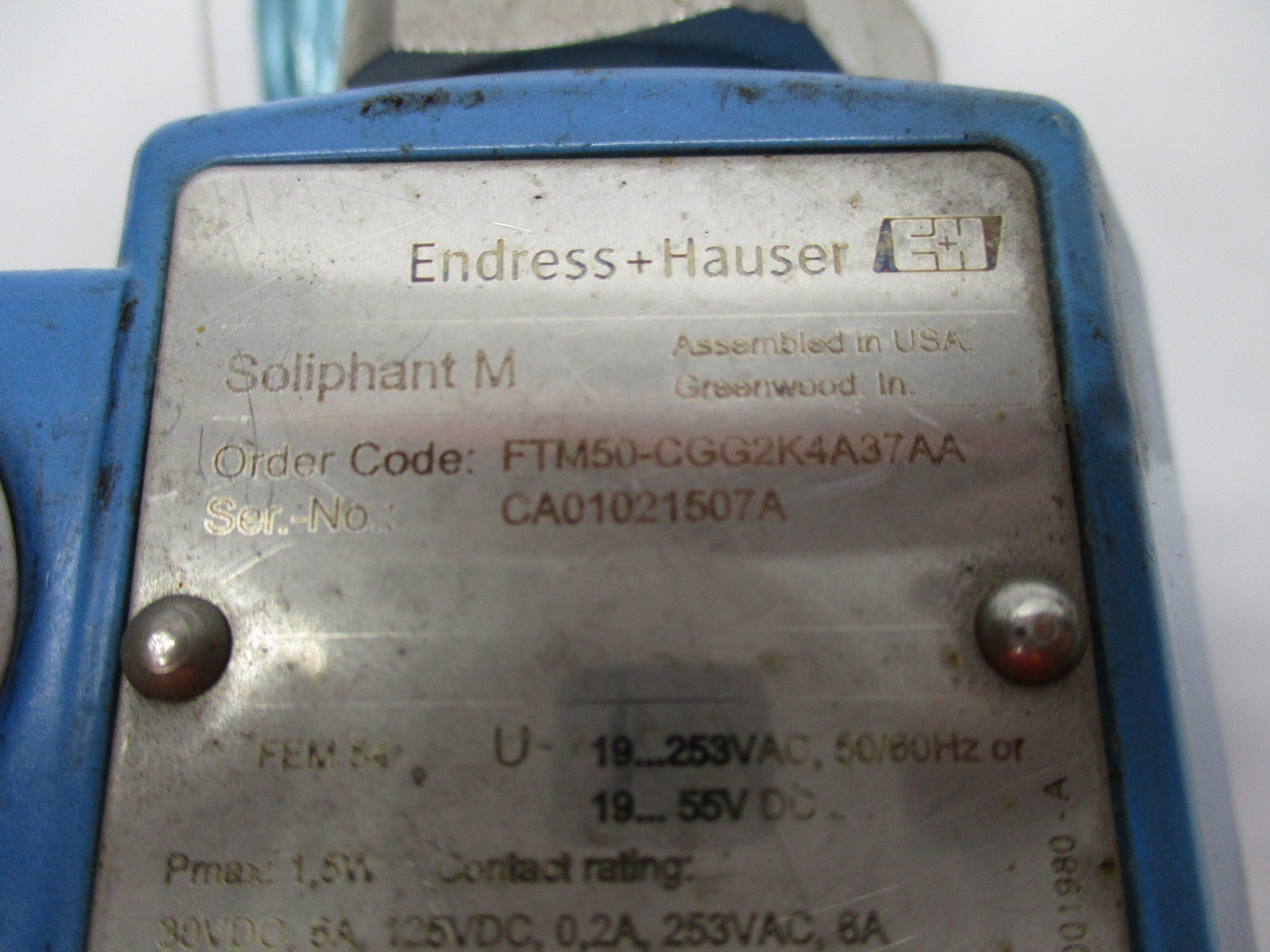 ENDRESS+HAUSER FTM50-CGG2K4A37AA 19-253VAC UNMP