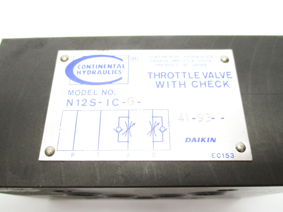 CONTINENTAL HYDRAULICS N12S-IC-G NSNP