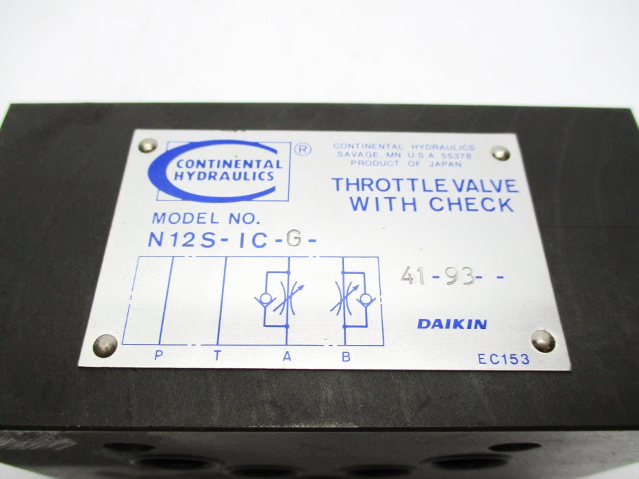 CONTINENTAL HYDRAULICS N12S-IC-G NSNP