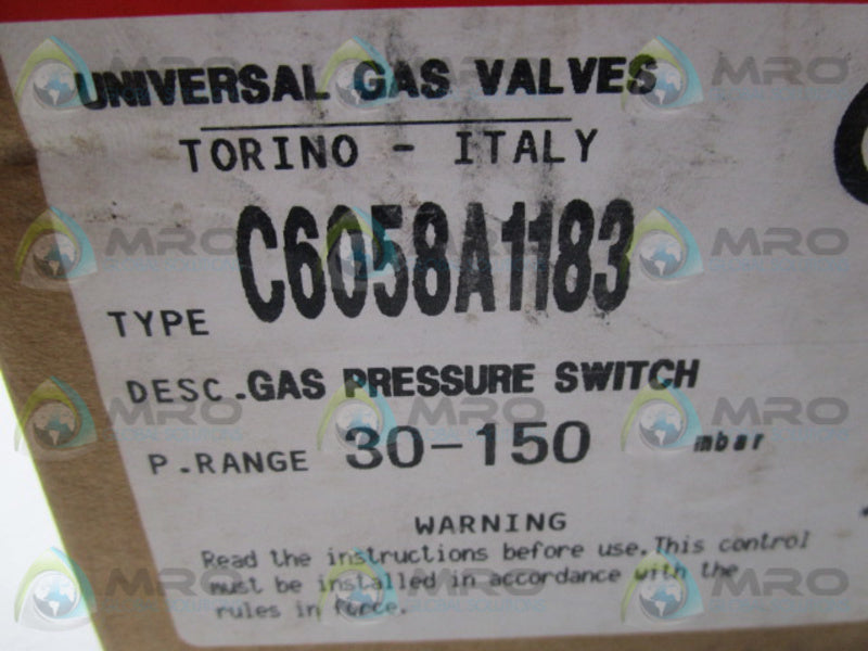 HONEYWELL C6058A1183 GAS PRESSURE SWITCH  NSMP