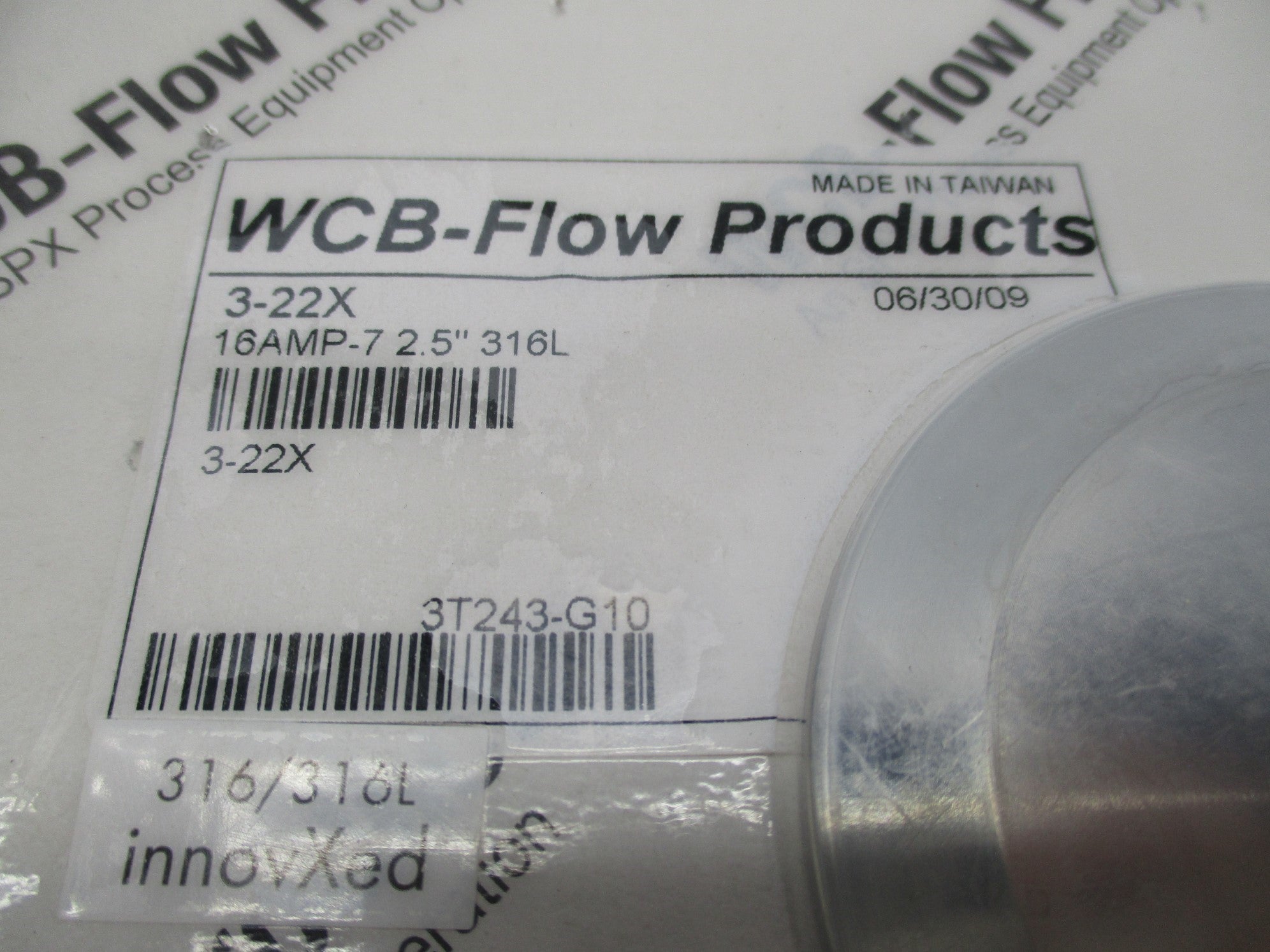 WCB-FLOW PRODUCTS 3-22X 16AMP-7-2.5"316L NSMP