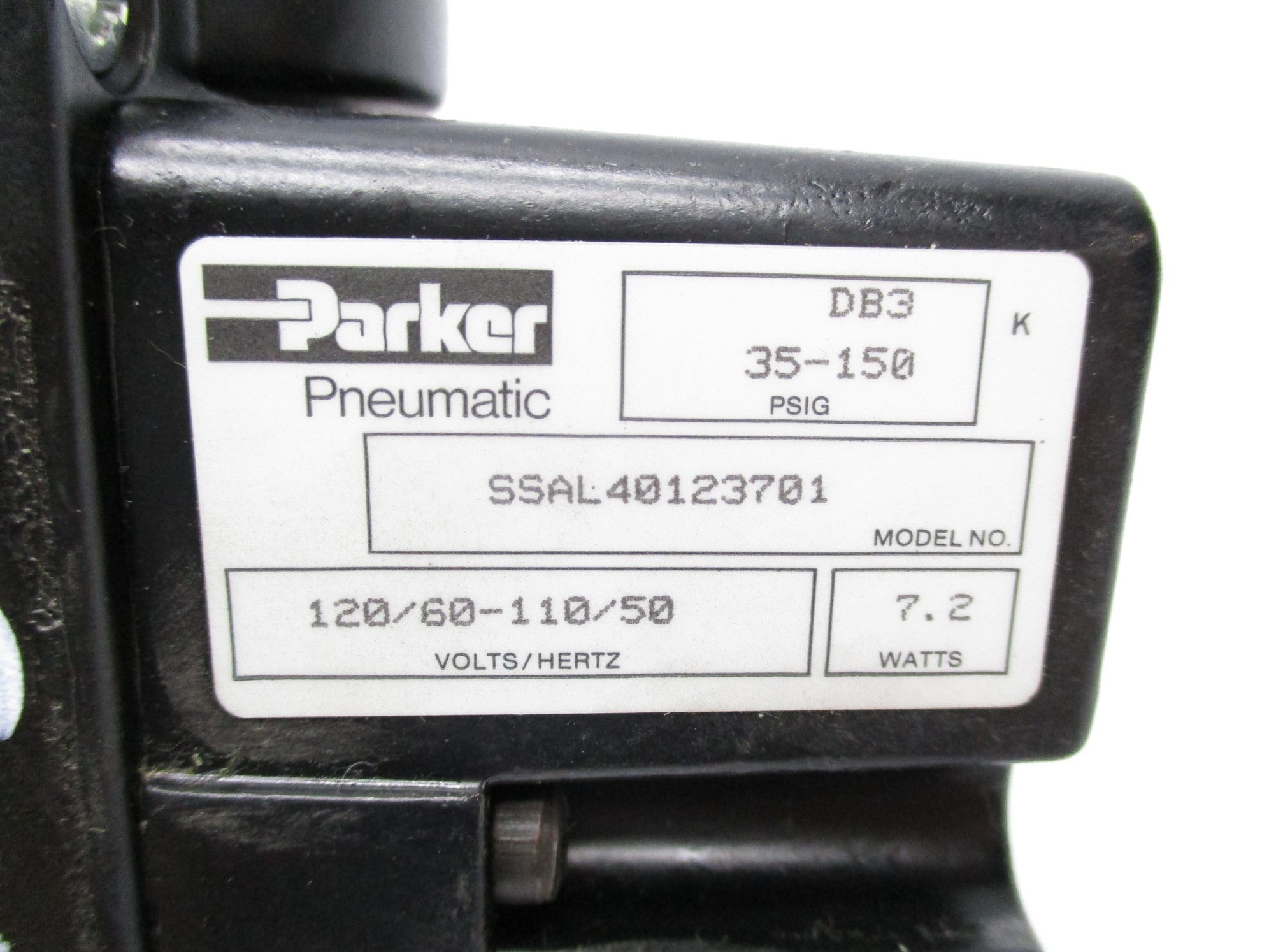 PARKER SSAL40123701 110/120V 35-150PSI UNMP