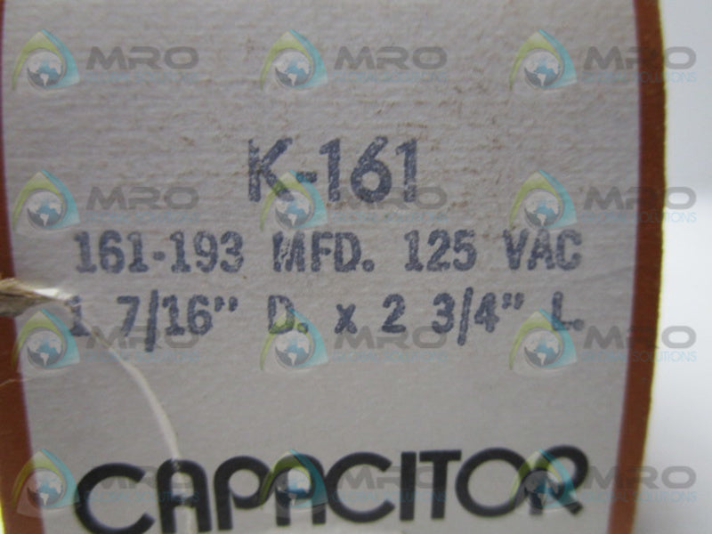 CORECO K-161 CAPACITOR 125V  NSMP
