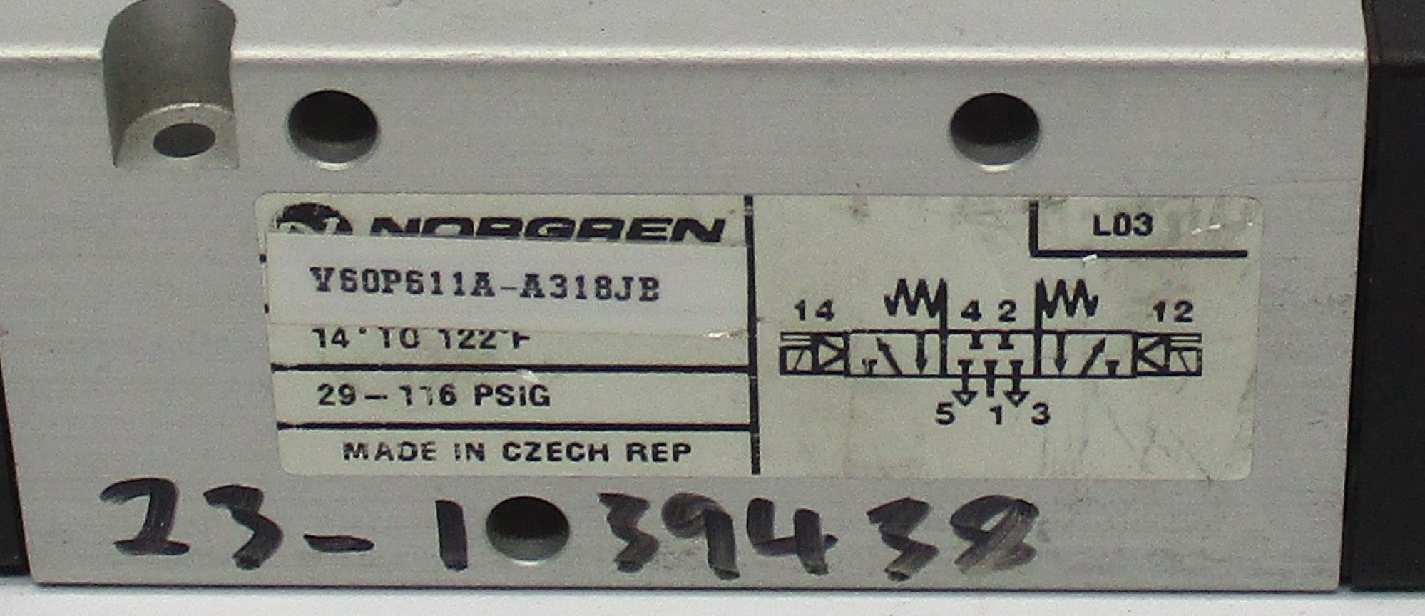 NORGREN V60P611A-A318JB 29-116PSIG NSNP