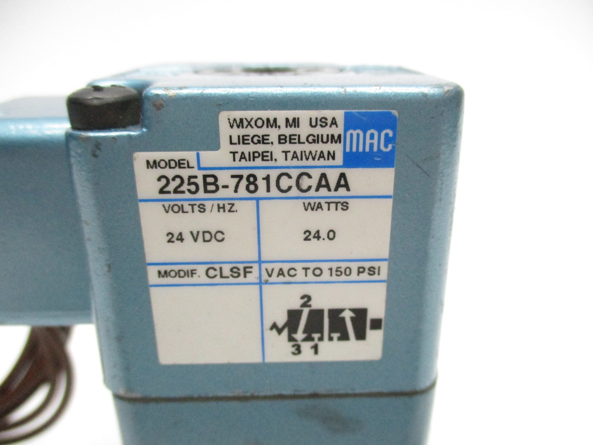 MAC 225B-781CCAA 24VDC 150PSI NSNP