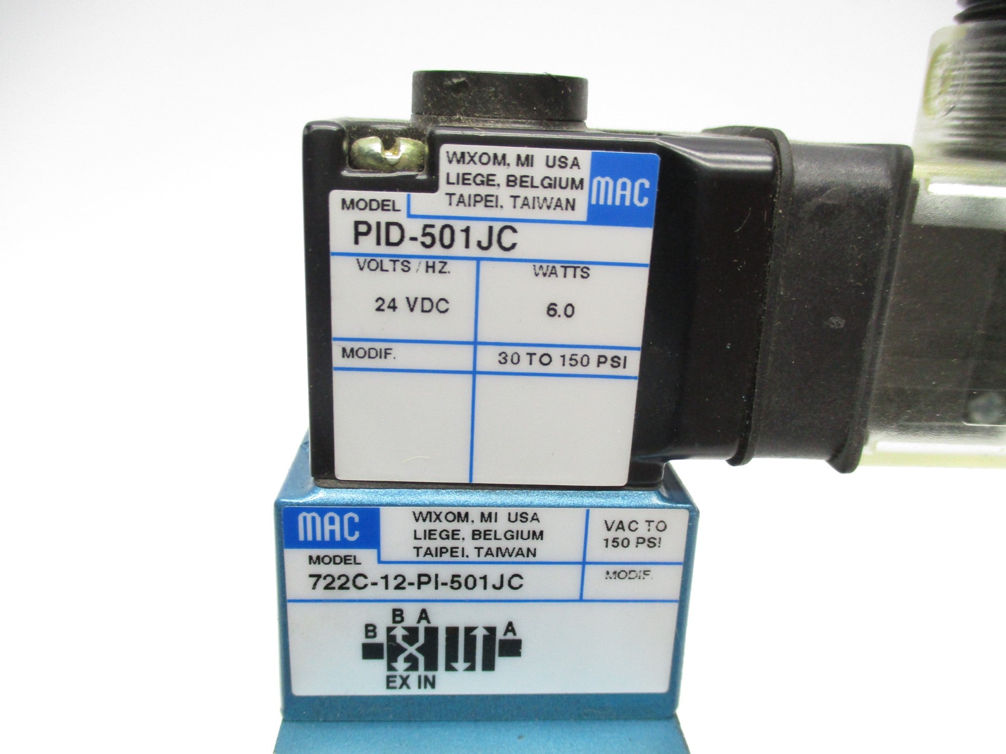MAC 722C-12-PI-501JC 24VDC 150PSI NSNP