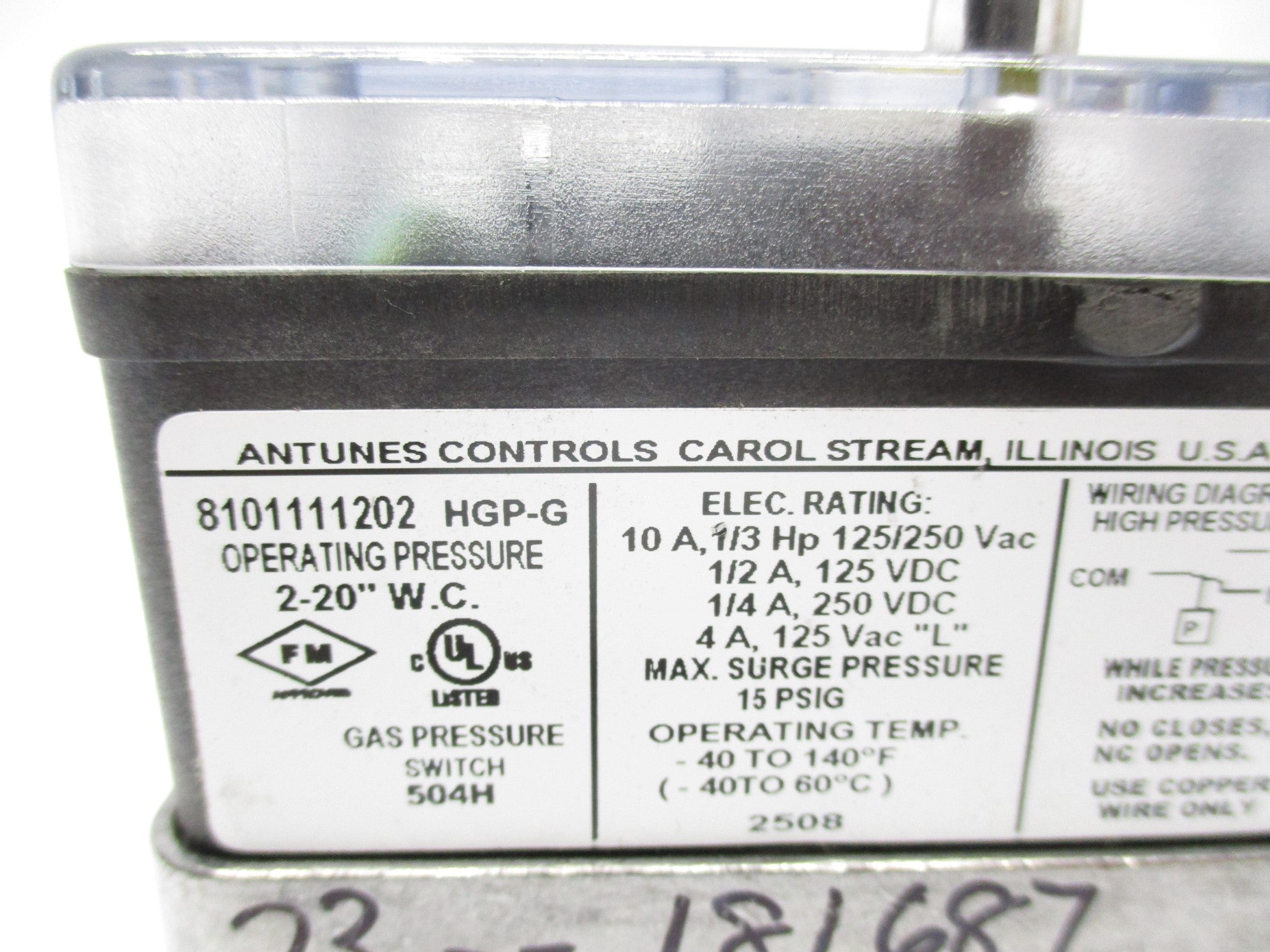 ANTUNES CONTROLS 8101111202 HGP-G NSNP