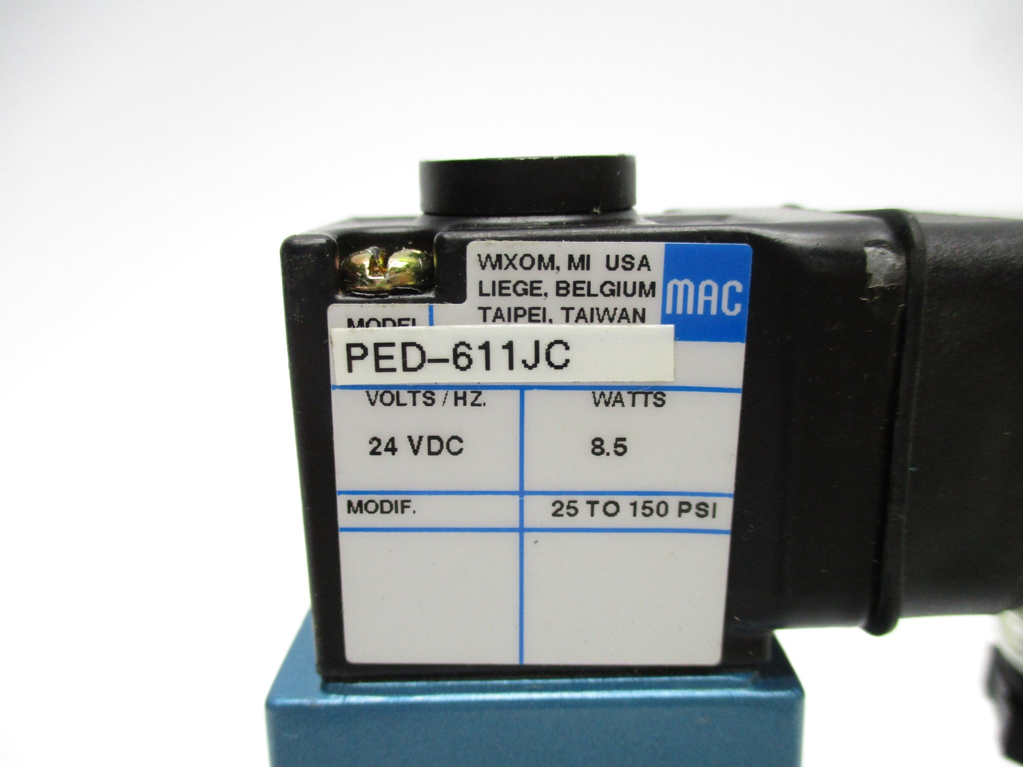 MAC 55B-12-PE-611JC 24VDC 150PSI UNMP