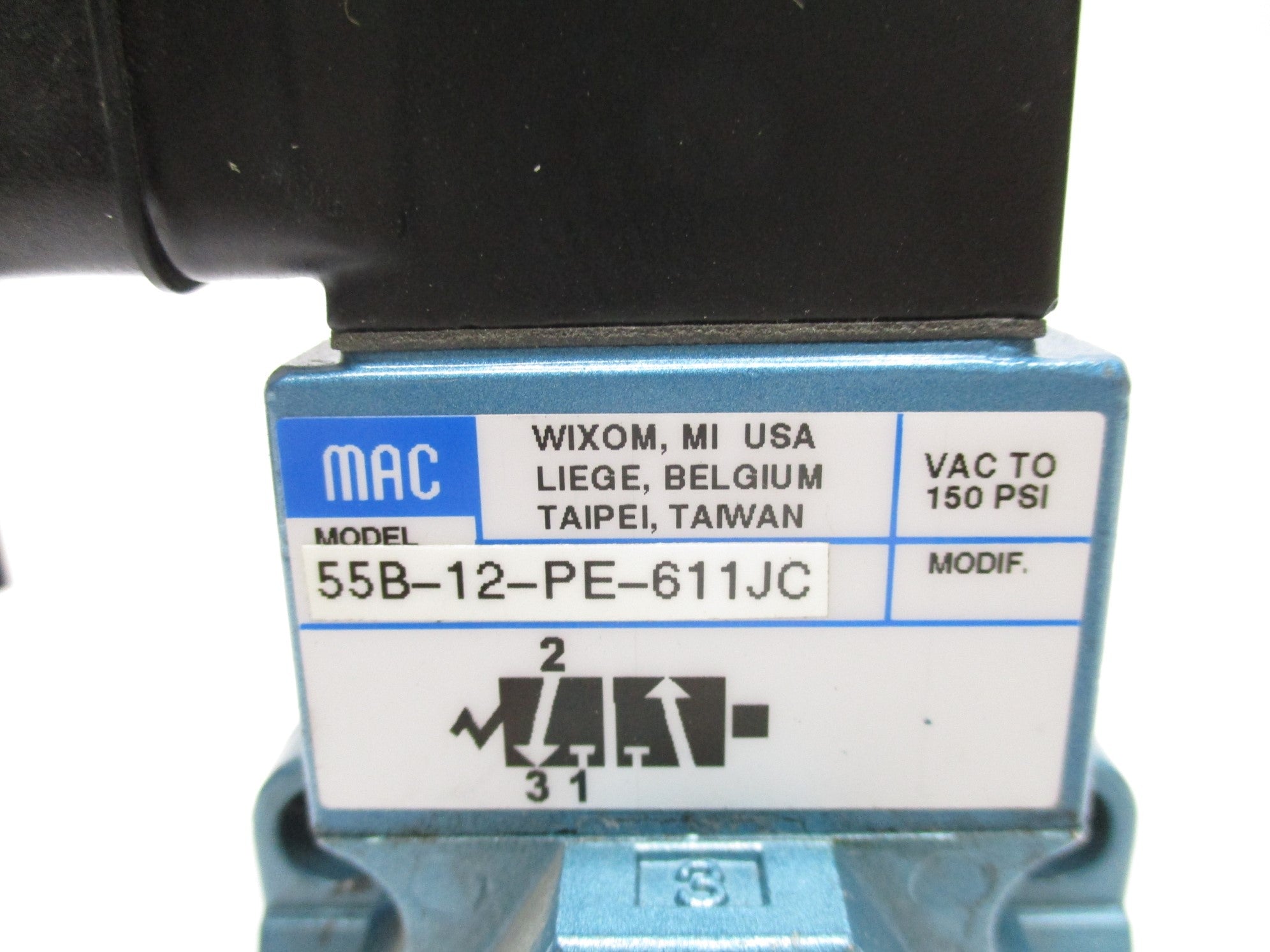 MAC 55B-12-PE-611JC 24VDC 150PSI UNMP