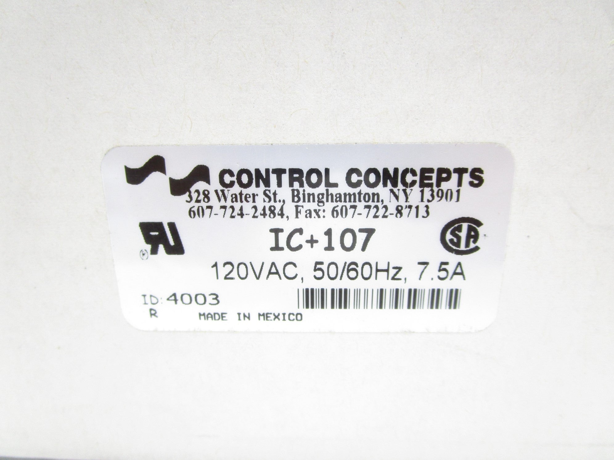 CONTROL CONCEPTS IC+107 NSMP