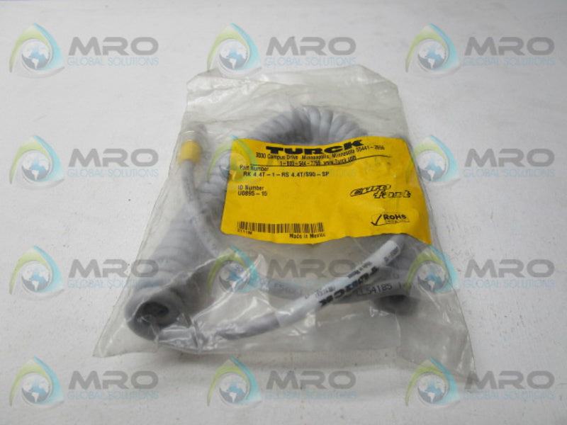 TURCK RK4.4T-1-RS4.4T/S90-SP MOLDED CORDSET * NEW IN FACTORY BAG *