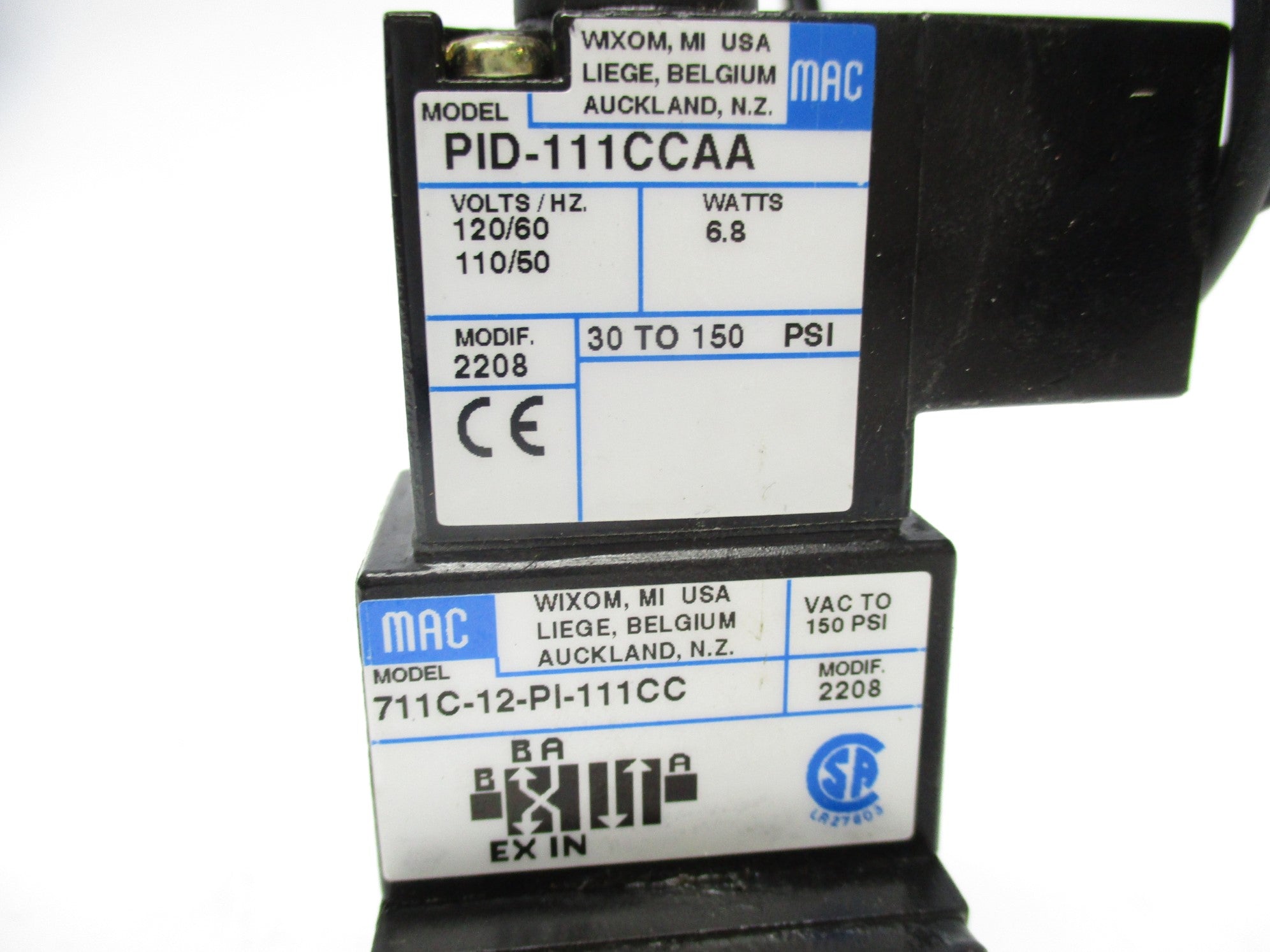 MAC 711C-12-PI-111CC 110/120V 30-150PSI NSMP