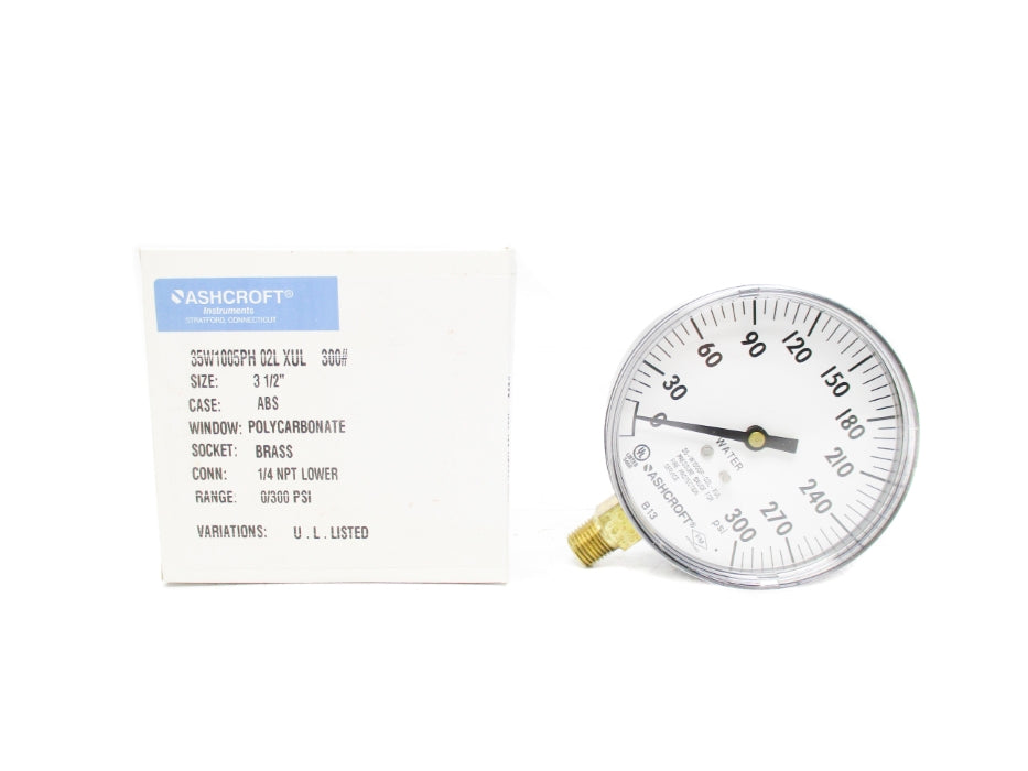 ASHCROFT 35W1005PH02LXUL 0-300PSI NSMP