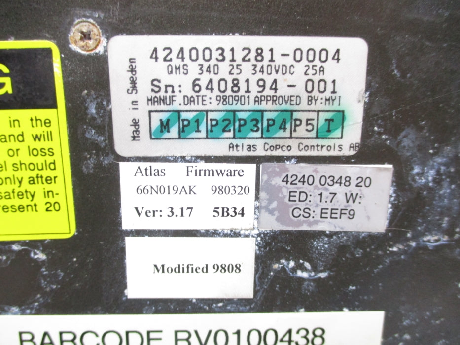 ATLAS COPCO QMS34025 4240031281 UNMP
