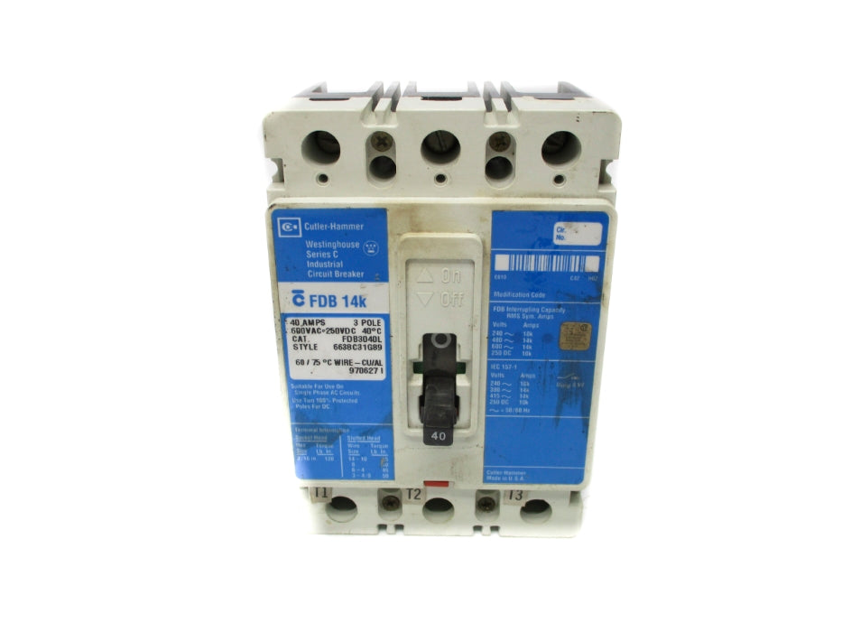 CUTLER HAMMER FDB3040L SER. C 600VAC 40A UNMP