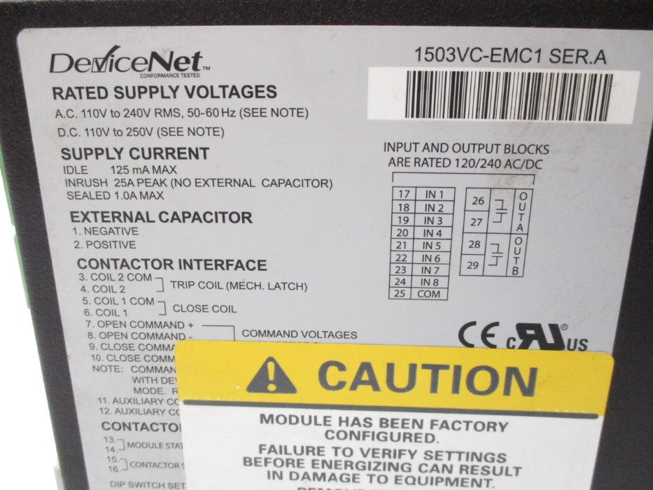 ALLEN BRADLEY 1503VC-EMC1 SER. A UNMP