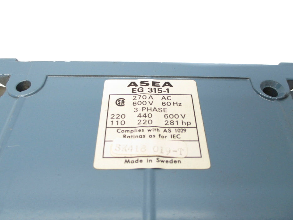 ASEA EG315-1 600VAC UNMP