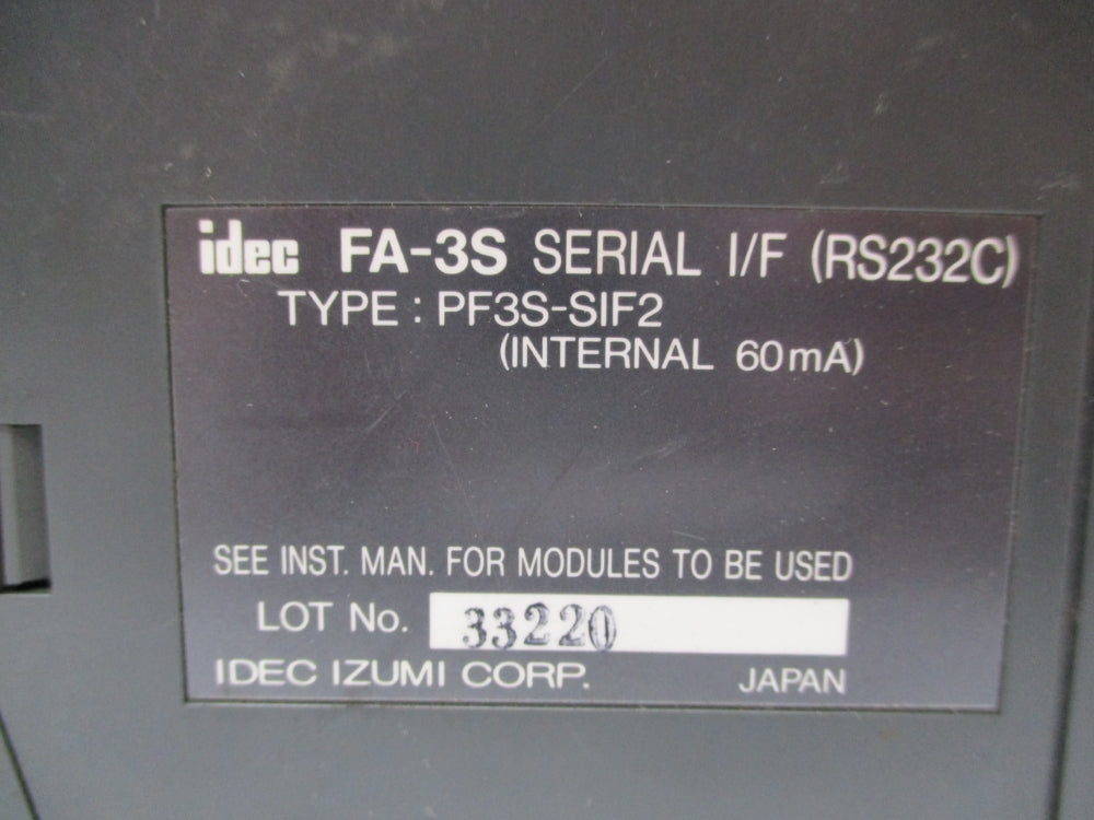 IDEC PF3S-SIF2 UNMP