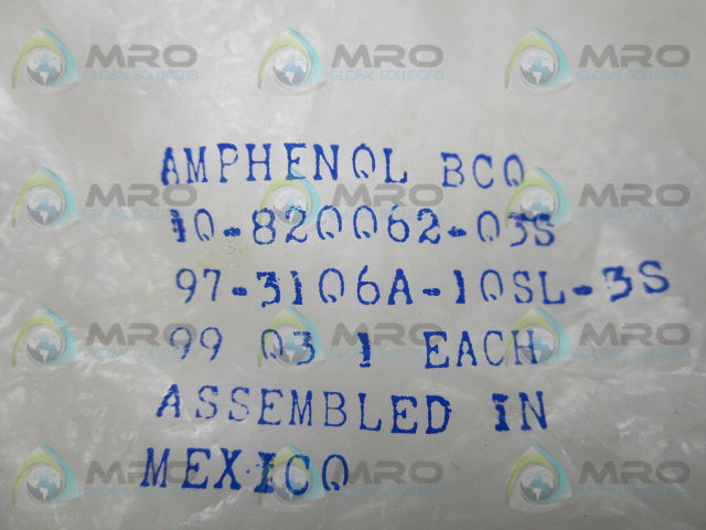 AMPHENOL 97-3106A-10SL-3S CONNECTOR * NEW IN FACTORY BAG *