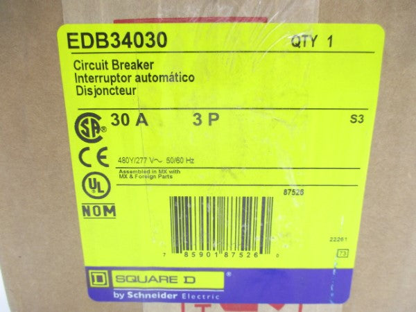 SQUARE D EDB34030 277V 30A NSMP
