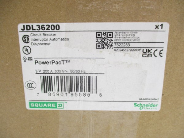 SQUARE D JDL36200 600V 200A (GREEN) NSMP