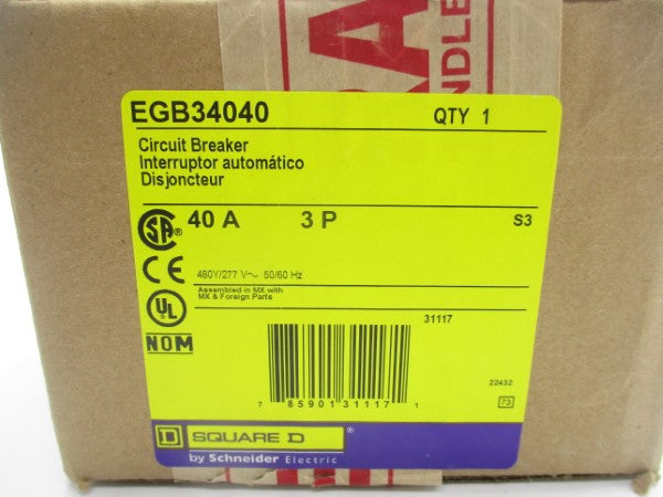 SQUARE D EGB34040 277V 40A NSFS